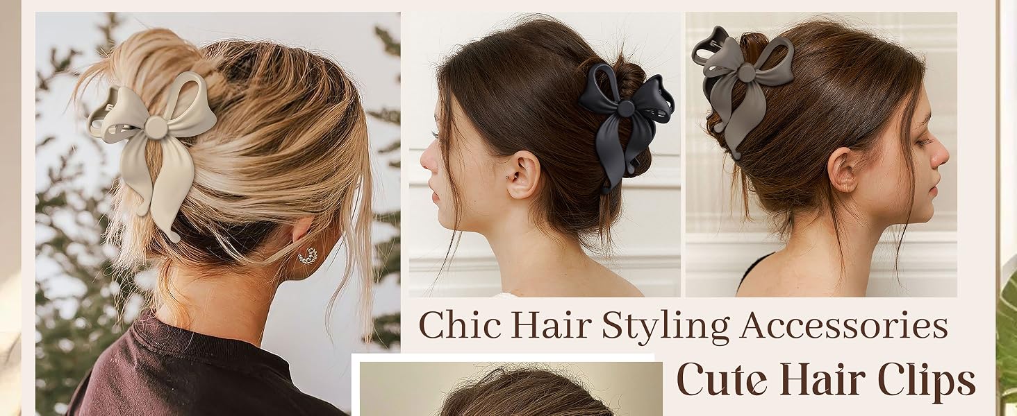 Cute Bow Claw Clips
