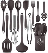 Kitchen Utensils Set-12 Pieces Silicone Cooking Utensils Set (Dishwasher Safe) 392°F Heat Resista...
