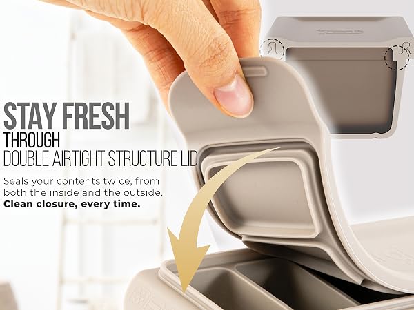 Firgi silicone baby food freezer tray with double airtight structure lid
