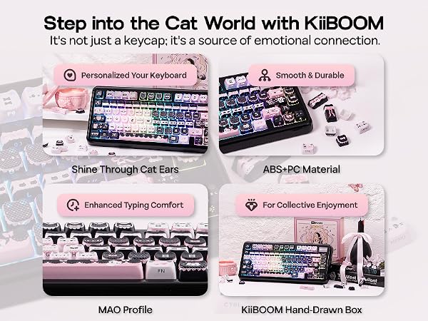 Meow Bow Keycaps