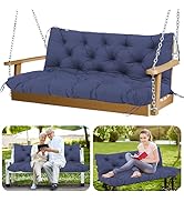 GZXAGZJ Porch Swing Cushions Outdoor 60 inch Waterproof Thicken 5" Backyard Swing Cushion with Ba...