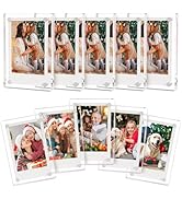 AITEE Acrylic Fridge Magnetic Frame,Double Sided Refrigerator Magnet Picture Frame, Fridge Photo ...