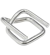3/4" Heavy Duty Galvanized Wire Buckle for Woven Cord Strapping, Reusable Metal Wire Buckle for P...