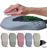 Gleamtide Ergonomic Raised Mouse Pad Wrist Support with Bilateral Slope Memory Foam Mousepad for ...