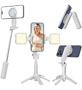 Magnetic Mini Selfie Stick for iPhone, 4 in 1 Portable Pocket Size Tripod for iPhone MagSafe/Andr...