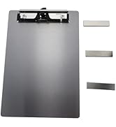 Banjiang Stainless Steel Magnetic Clipboards,Metal Clipboard with 304 Low Profile Clip,Black Boar...