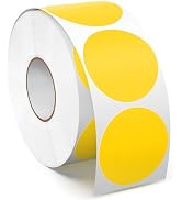 Meitaat 1.5 Inches Yellow Circle Stickers Roll 1000 PCS, Self-Adhesive Vinyl Round Color Coding L...