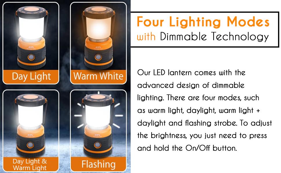 LED lantern has four light modes