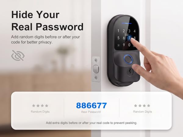 Add random digits before or after your code to help prevent peeking and protect your privacy.