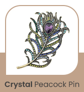 peacock brooch crystal brooch peacock scarf decorative pin hijab pins for women peacock accessories