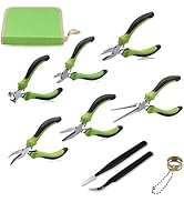 SPEEDWOX 6Pcs Mini Pliers Set with Case Include Flat Nose Pliers End Cutting Pliers Bent Nose Pli...