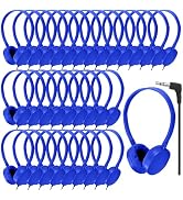 CN-Outlet Kids Headphones Bulk 50 Pack for Classroom School,Durable Wholesale Wired On Ear Headph...