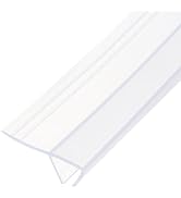 uxcell Shower Door Side Seal, WidenF-Type Shower Door Sweep for 3/8" Glass 130" Long Silicone Fra...