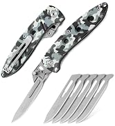 VR VIRENKNIFE Folding Scalpel Knife, Pocket Knife for Men,EDC Utility Knife with 6pcs #60 Replace...