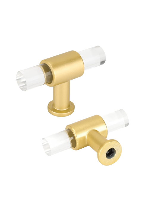 Brass-Acrylic-T Knob