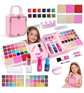 Kids Makeup Set for Girls, 65 Pcs Washable Real Cosmetic Set Birthday Gift | Makeup Kit for Kids ...