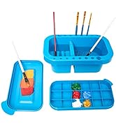 MyLifeUNIT Paint Brush Cleaner, Paint Brush Holder and Organizers with Palette for Acrylic, Water...