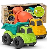 Aigitoy Toddler Car Toys for 1-3 Year Old, BPA Free, Phthalates Free, PVC, Dump Truck, Mixer Ceme...