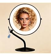 DEXHOM 9" Makeup Mirror with Lights,1X/10X Magnifying Mirror with Light and Touch Switch,Vanity M...