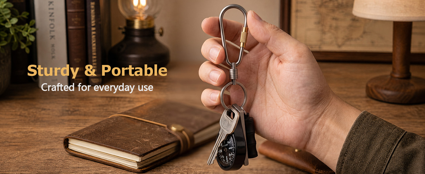 TPFEV titanium keychain