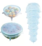 Silicone Stretch Lids 6-Pack Small for Fresh Food Storage - Seal in Flavors, Keep Food Fresh and ...