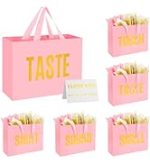 Epoesch 5 Senses Gift Bags for Him With Labels And Tissue Paper,12.6"X8.7"X4" Sight Smell Touch T...