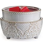 CANDLE WARMERS ETC 2-in-1 Candle and Fragrance Warmer for Warming Scented Candles or Wax Melts an...
