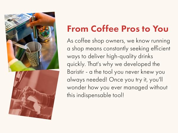 Close-up of The Baristir showing ergonomic handle, storage loop, and durable build