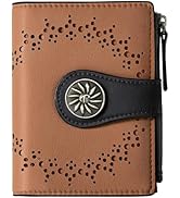 Tipmile Small Wallet Women Bifold RFID Blocking Card Holder Leather Wallets with Zipper Coin Pocket