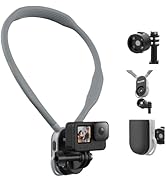 TELESIN S2 Neck Mount Quick Release Magnetic Necklace Holder with Fixing Chest Strap, Camera POV ...