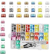 MOXRUQ 306 PCS Car Fuses Assortment Kit, Standard & Mini & Low Profile Mini 2A 5A 7.5A 10A 15A 20...
