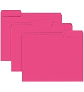 File Folder, RAZCC 150 Pack 1/3 Cut Tab File Folders Letter Size, Magenta, Folders with Tab in Le...