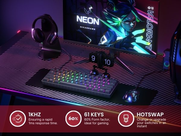 hk gaming gk61v3 v3 gk61 gaming optical keyboard mechanical hotswap fastest clavier tastatur teclado