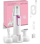 AREYZIN Nose Hair Trimmer for Women Rechargeable Eyebrow & Facial Hair Trimmer for Men, Professio...