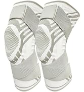 XINGJIEYUN Knee joint bracket, Breathable Elastic Compression Knee Pad with Bilateral Spring-Supp...