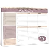 Weekly To Do List Notepad with 52 Undated Sheets(8.5