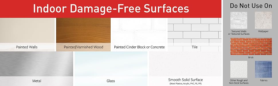 indoor damage-free surfaces