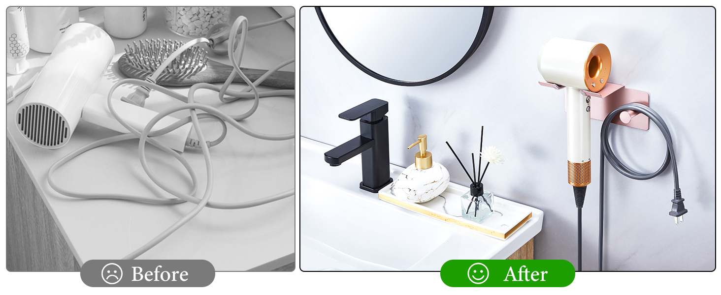 Hair Dryer Holder Wall Mounted
