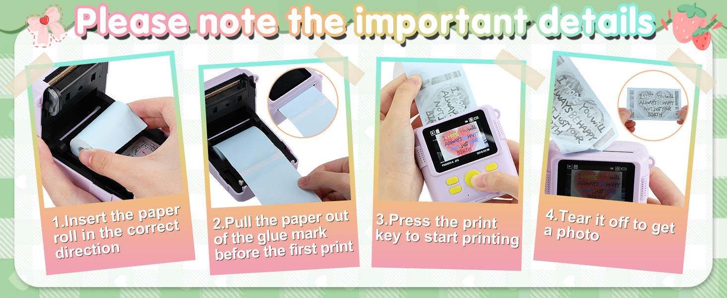 Kids Instant Camera Print Refill Paper