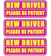 Z-oneMart New Driver Car Magnet for Car, 3 Pcs Magnetic Learner Driver Sign for Car, Be Patient N...