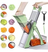 Jonscook All-in-1 Update Safe Mandoline Slicer for Kitchen, Food Chopper with Container, Thicknes...
