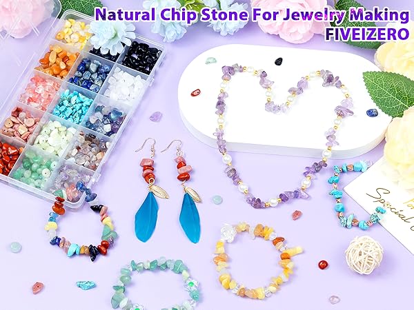 natural chip stone beads