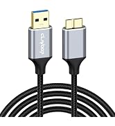USB 3.0 to Micro B Cable 6ft, External Hard Drive Cord 5Gbps SuperSpeed Data Transfer Nylon Braid...