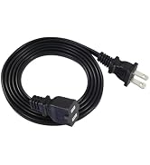 6FT Polarized 2Prong Extension Cord - Black Replacement US AC Two Prong Male to Female Short Low ...