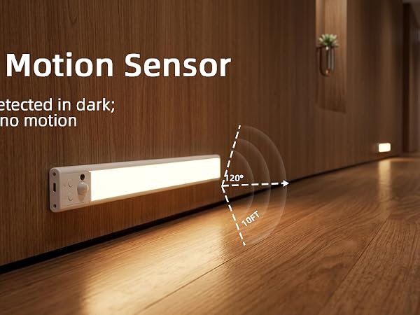 Under Cabinet Lighting,LED Motion Sensor Light Indoor,Rechargeable Counter Lights for hallway
