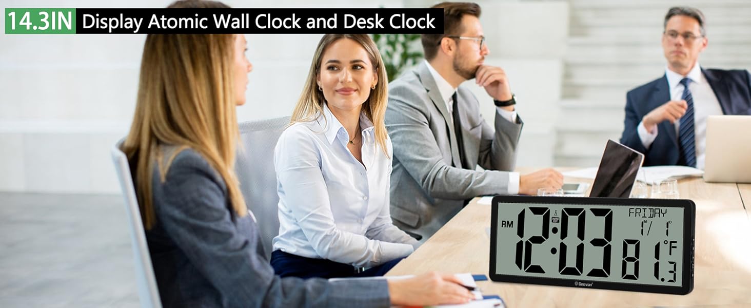 large digital wall clock