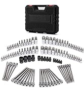 MIXPOWER 107 Piece 1/4 Inch, 3/8 Inch & 1/2 Inch Drive Bit Socket Set, Torx/Extra Long Torx/Tampe...