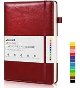 Leather Lined Journal Notebook for Writing,A5 100 GSM Thick Paper, Hardcover Journal for Woman Me...