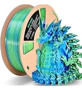 OVV3D PLA Filament 1.75mm, Silk PLA Dual Color PLA Filament, Blue Green Coextrusion Filament, Col...