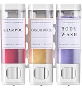 Shower Soap Dispenser Wall Mounted No Drill Shampoo Dispenser for Shower Wall Shampoo and Conditi...
